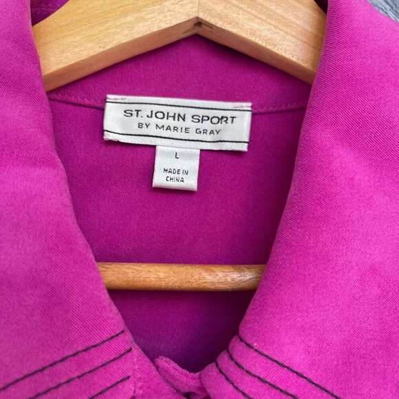 Vintage St. John Sport Pant Suit Womens Sz L Y2K Career Polished Bold Feminine - Picture 6 of 16